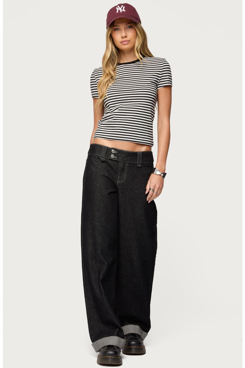 Nessie Stripe T-Shirt, Alternate, color, BLACK-AND-WHITE