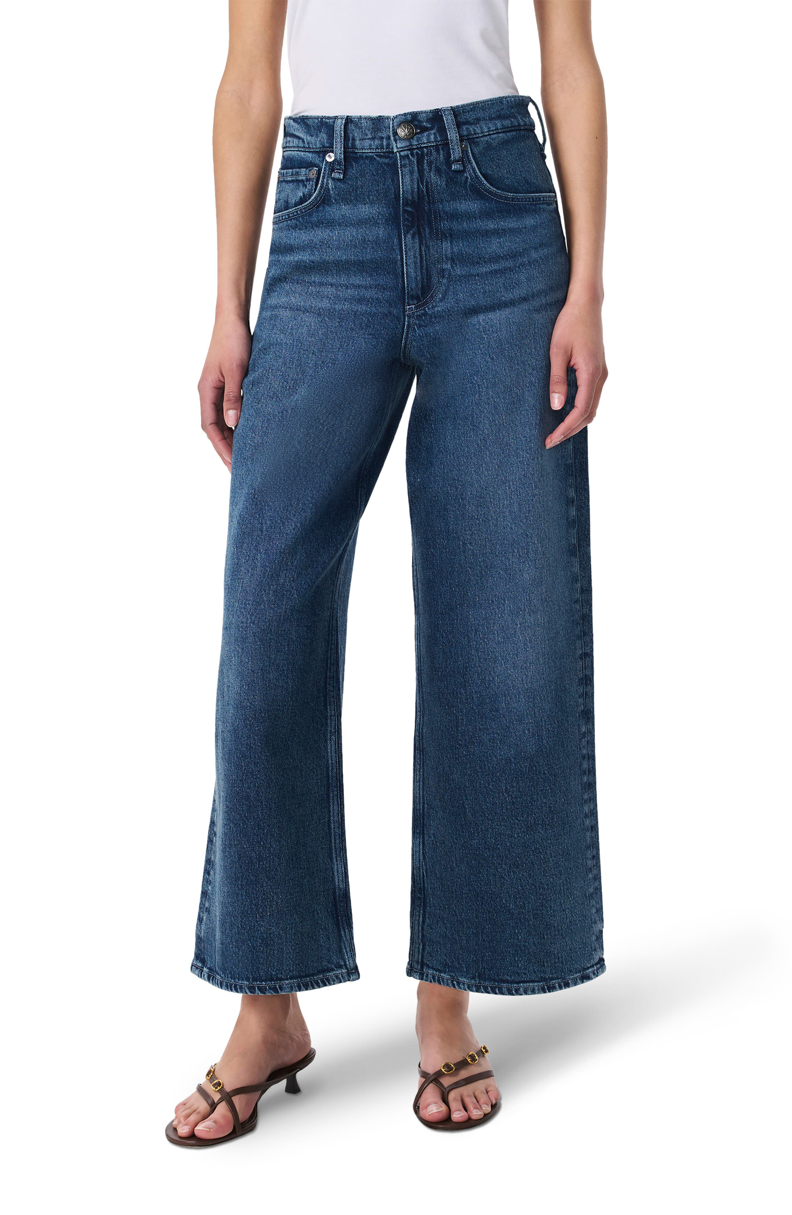 rag & bone Andi High Waist Ankle Wide Leg Jeans