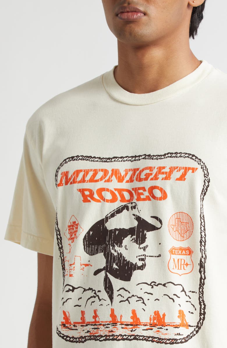 MIDNIGHT RODEO Western Graphic T-Shirt, Alternate, color, Cream