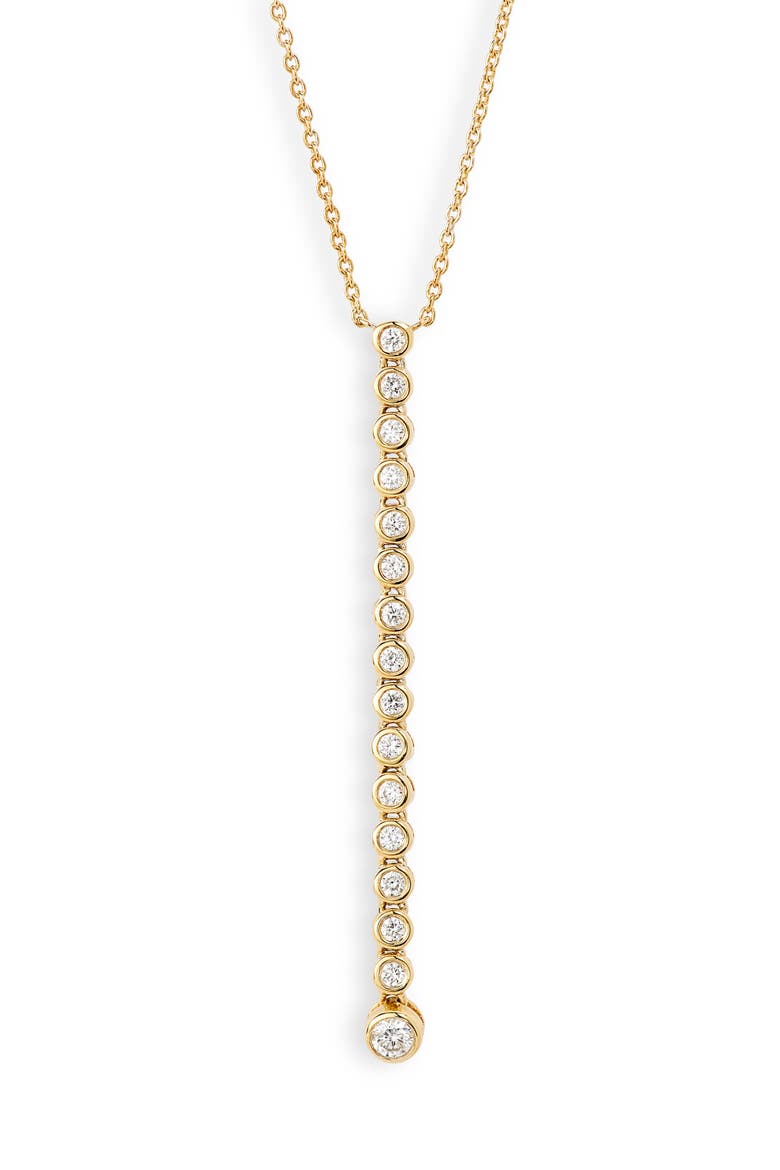 Monaco Diamond Stick Pendant Necklace   (Nordstrom Exclusive), Main, color, YELLOW GOLD/ DIAMOND