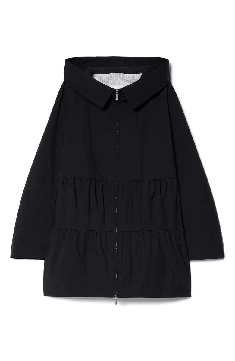 Marina Rinaldi Samba Water Repellent Peplum Raincoat, Alternate, color, Midnight Blue