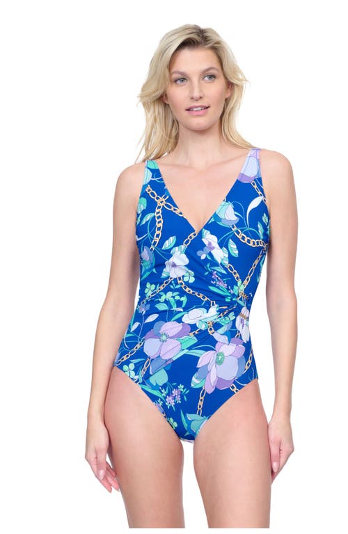 GOTTEX GOTTEX MEMORIES OF CAPRI V-NECK SURPLICE ONE PIECE 