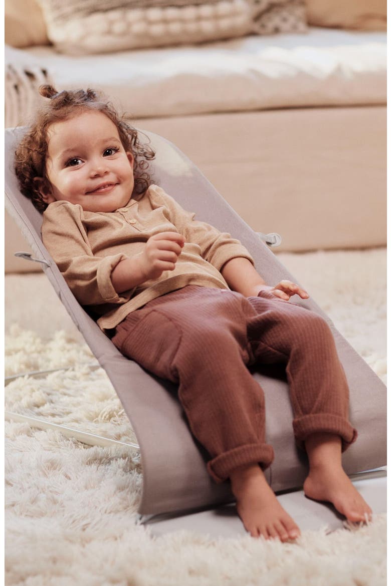 Bouncer Bliss Convertible Quilted Baby Bouncer, Alternate, color, SAND GREY