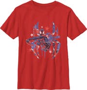Marvel Boys' Patriotic Spider Logo T-Shirt