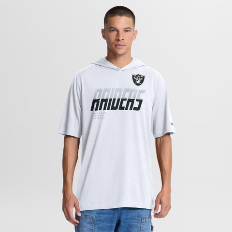 Men's Nike White Las Vegas Raiders Tri-Blend Hooded T-Shirt