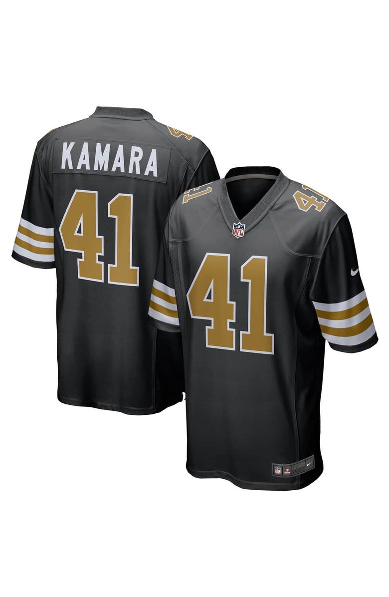 Nike Men's Nike Alvin Kamara Black New Orleans Saints Alternate Game Jersey, Main, color, Black