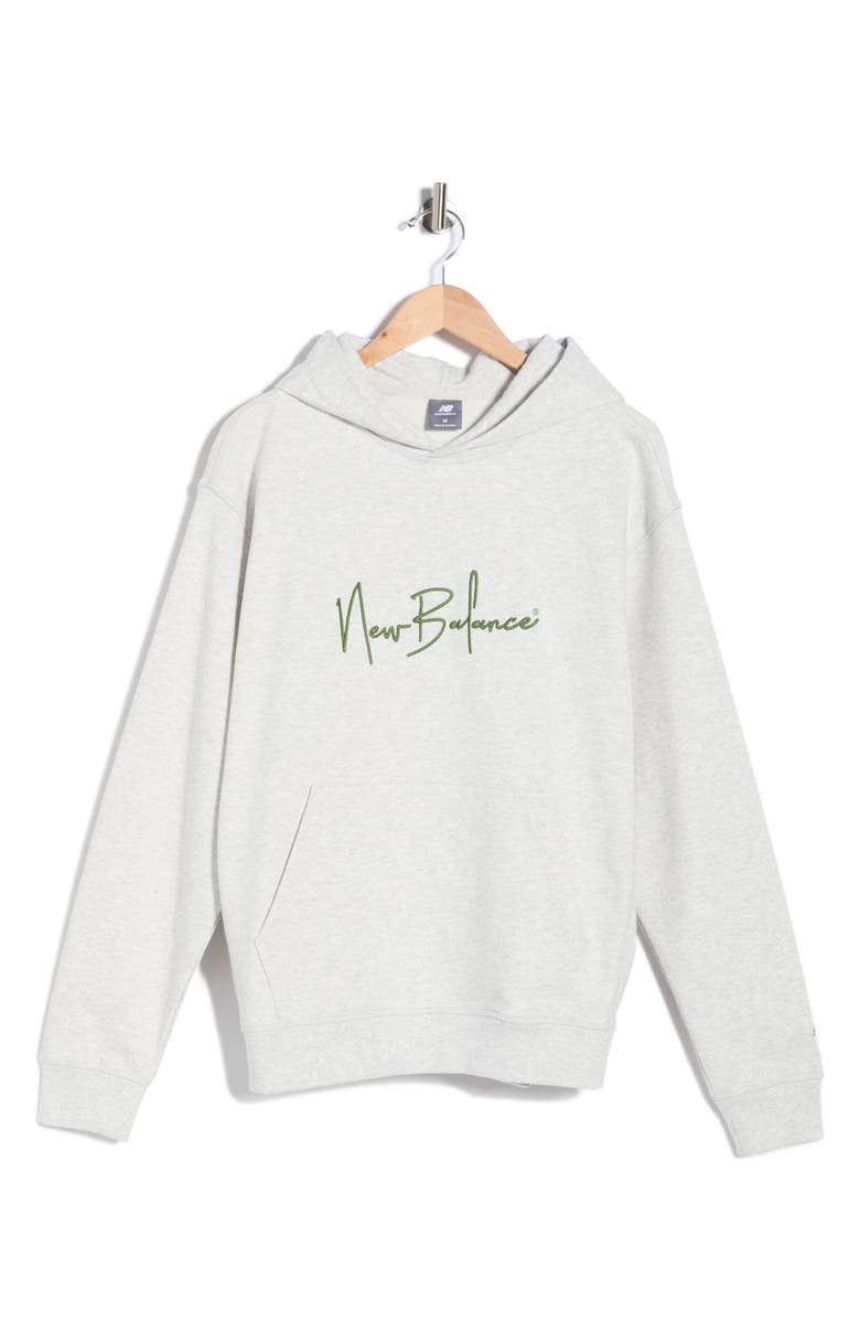 New Balance Athletics Signature Graphic Hoodie, Main, color, Ash Heather