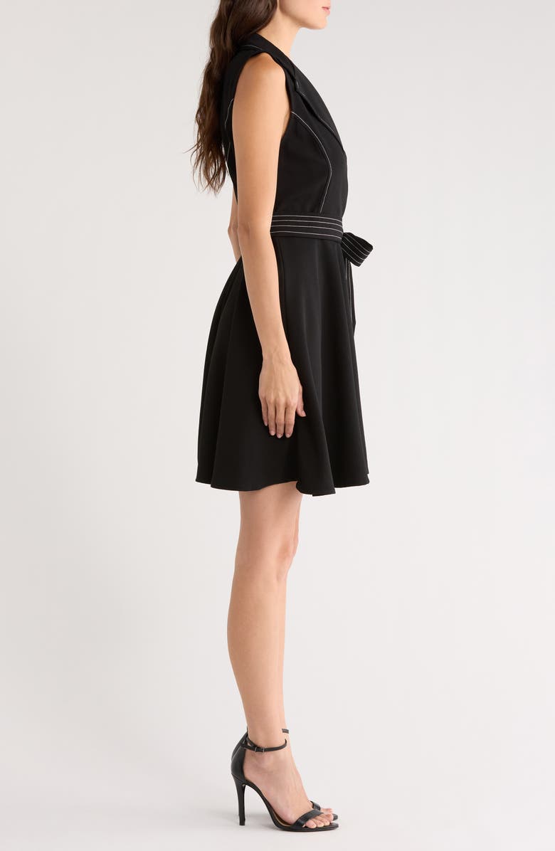 Halogen<sup>®</sup> Topstitch Detail Sleeveless Dress, Alternate, color, Rich Black