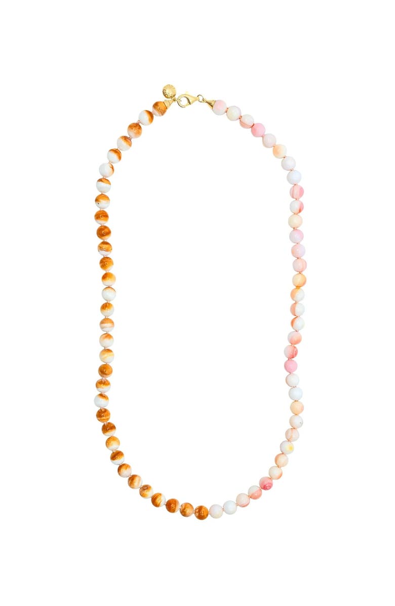 FRY POWERS Shell Rope Necklace, Main, color, Pink Orange Multi