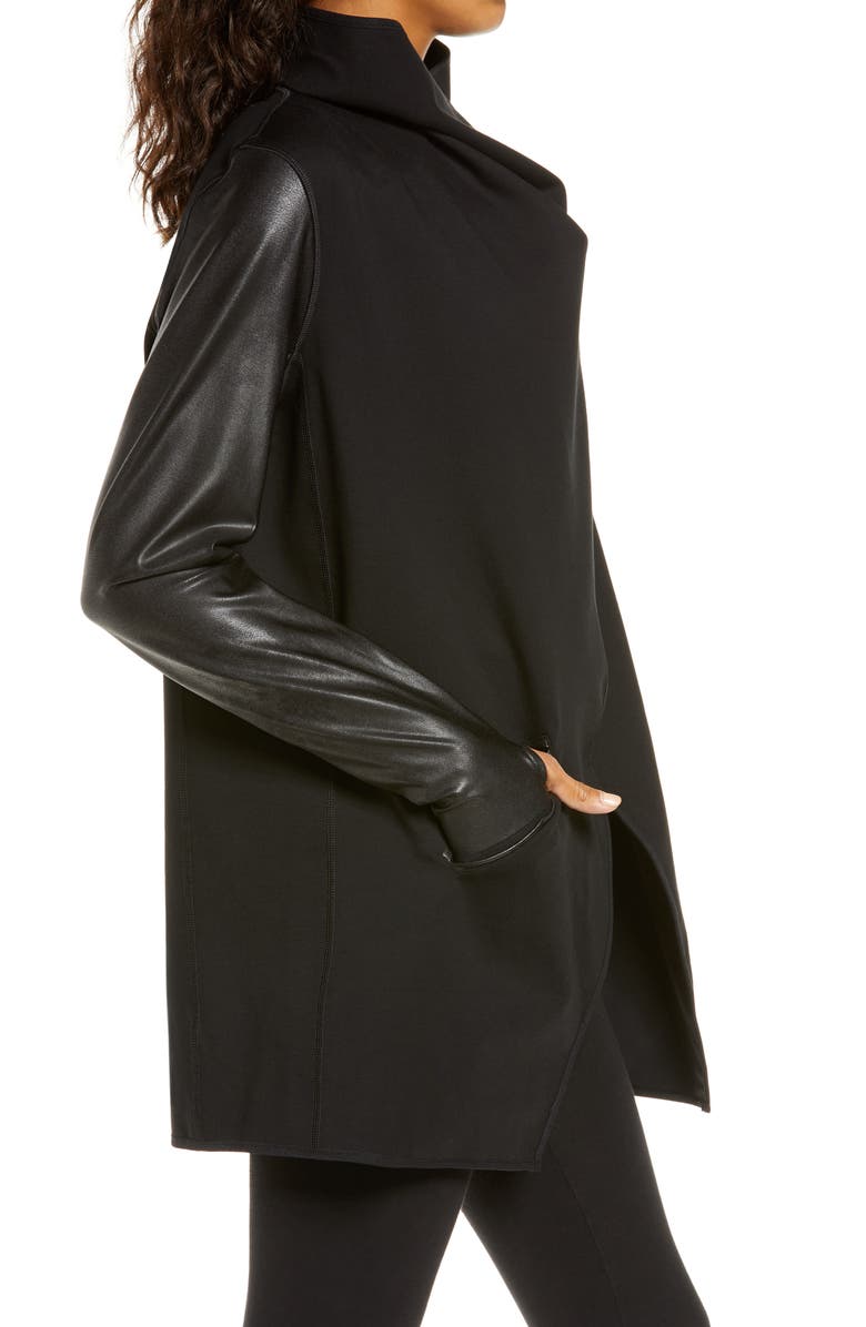 SPANX<sup>®</sup> Faux Leather Convertible Jacket, Alternate, color,