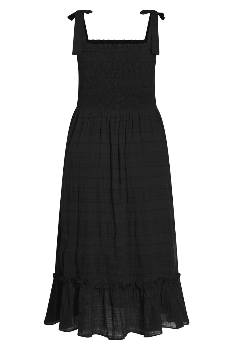 Summer Tie Maxi Dress, Alternate, color, BLACK