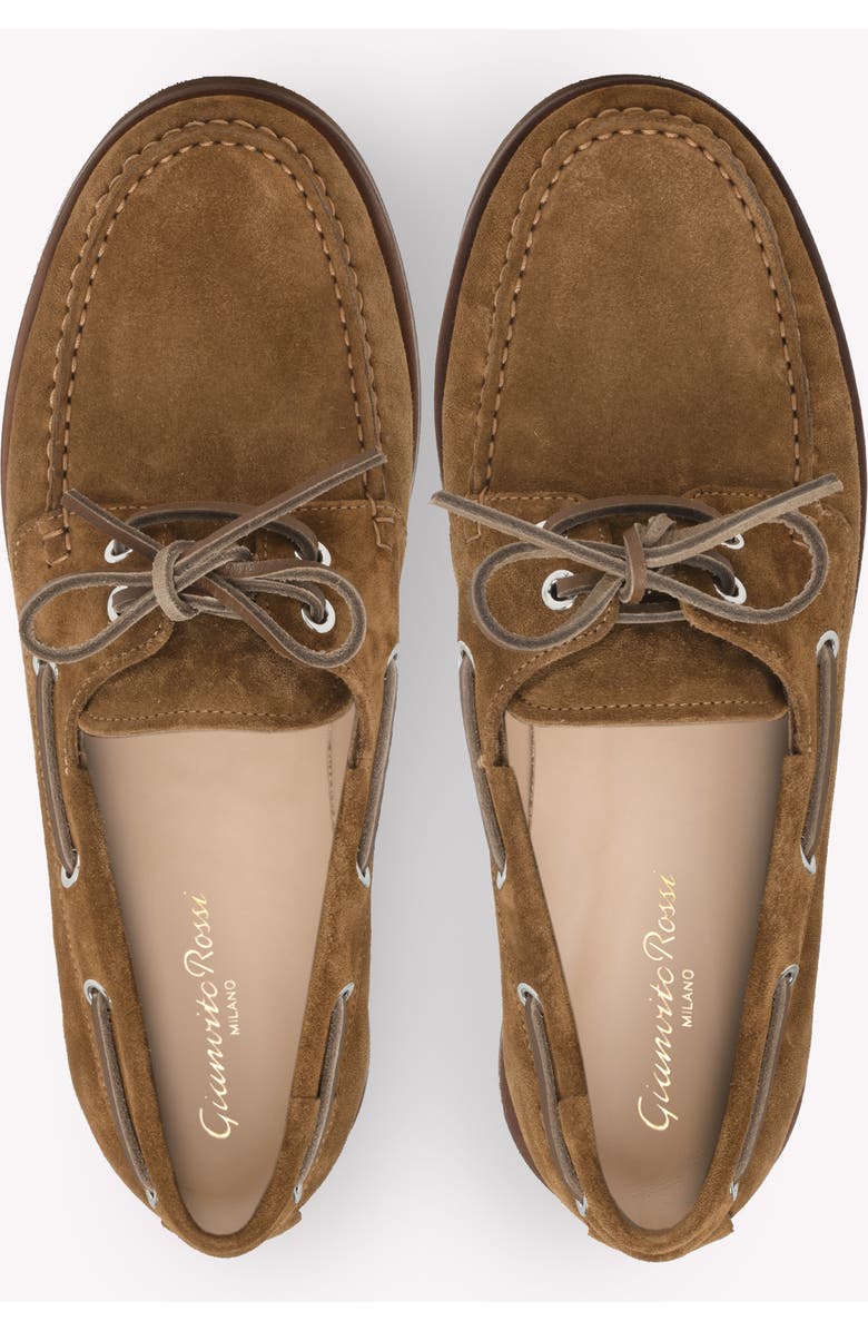 Gianvito Rossi Vandée Mocassin, Alternate, color, Brown Suede Leather