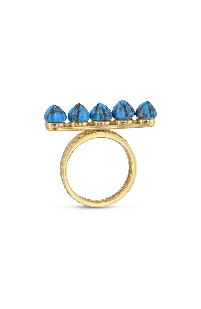 LuvMyJewelry Sun 14K Gold Vermeil Turquoise Ring Pendant Necklace, Alternate, color, 14Kt Gold Vermeil On Sterling