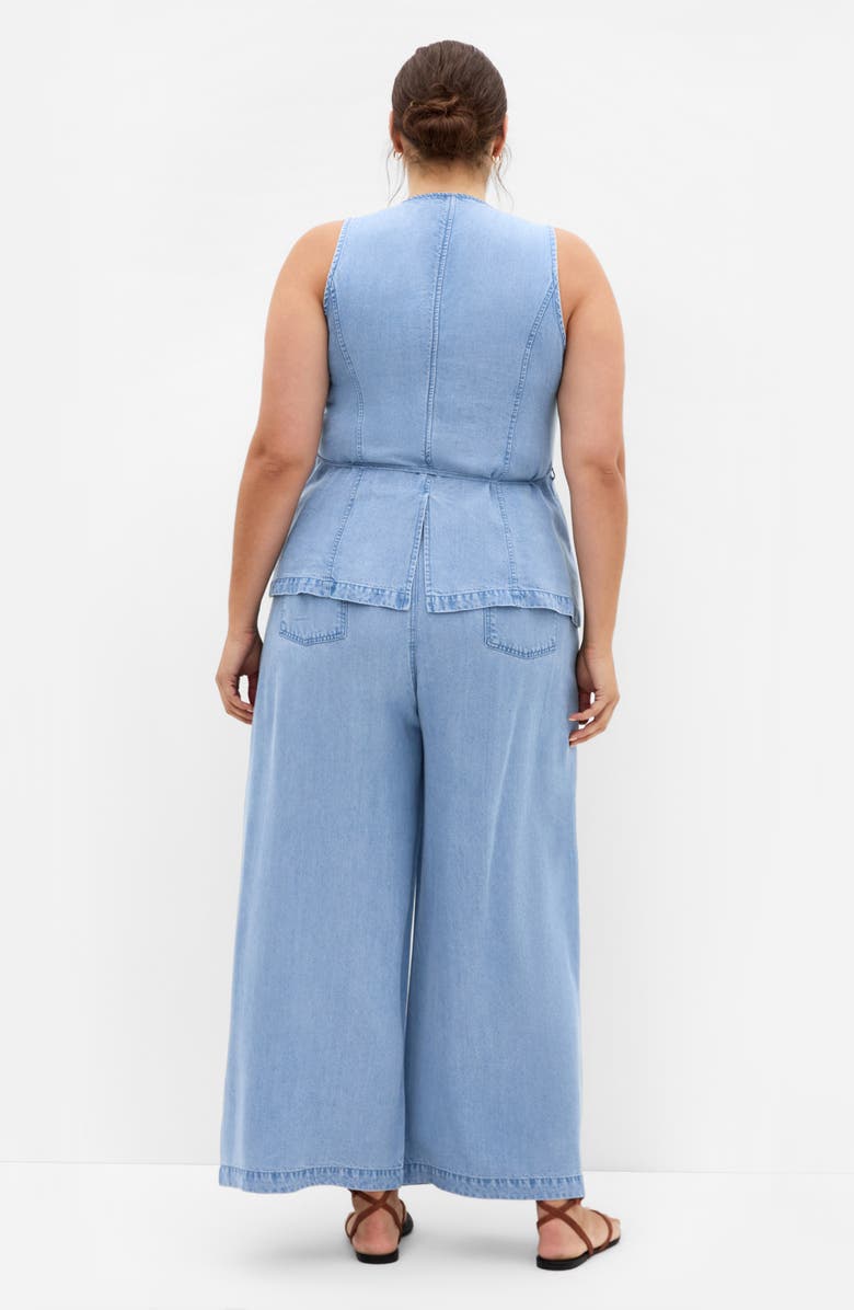City Chic Evani Wide Leg Denim Pants, Alternate, color, Light Wash