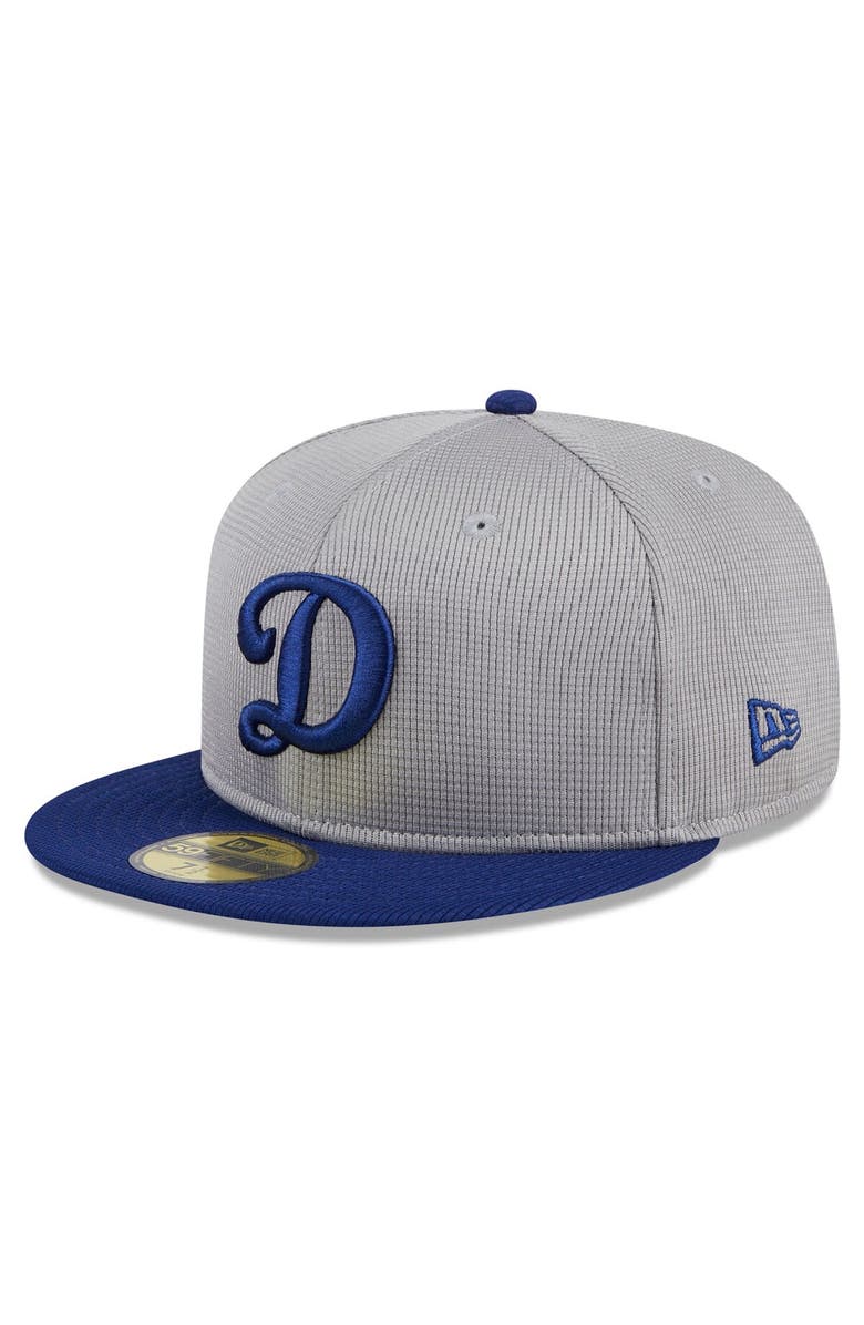 New Era Men's New Era  Gray Los Angeles Dodgers 2024 Batting Practice 59FIFTY Fitted Hat, Main, color, 