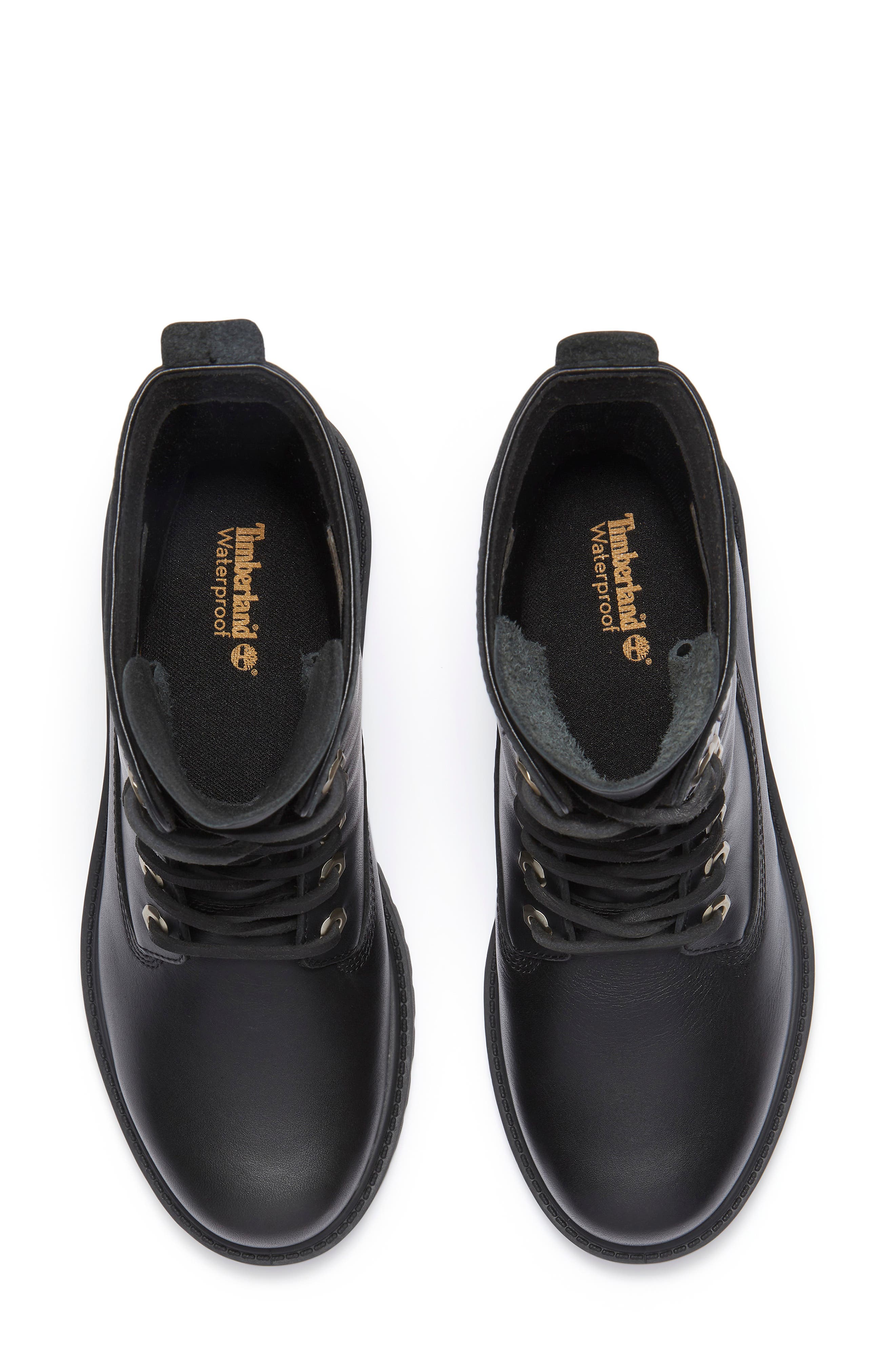 Timberland Premium 8-Inch Waterproof Leather Boot, Alternate, color, Black Full Grain