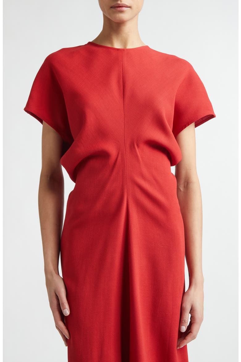 Slouch Waist Wool Dress, Alternate, color, POPPY