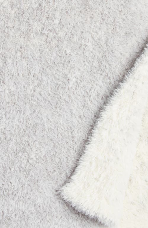 Nordstrom Reversible Eyelash Throw Blanket In Gray
