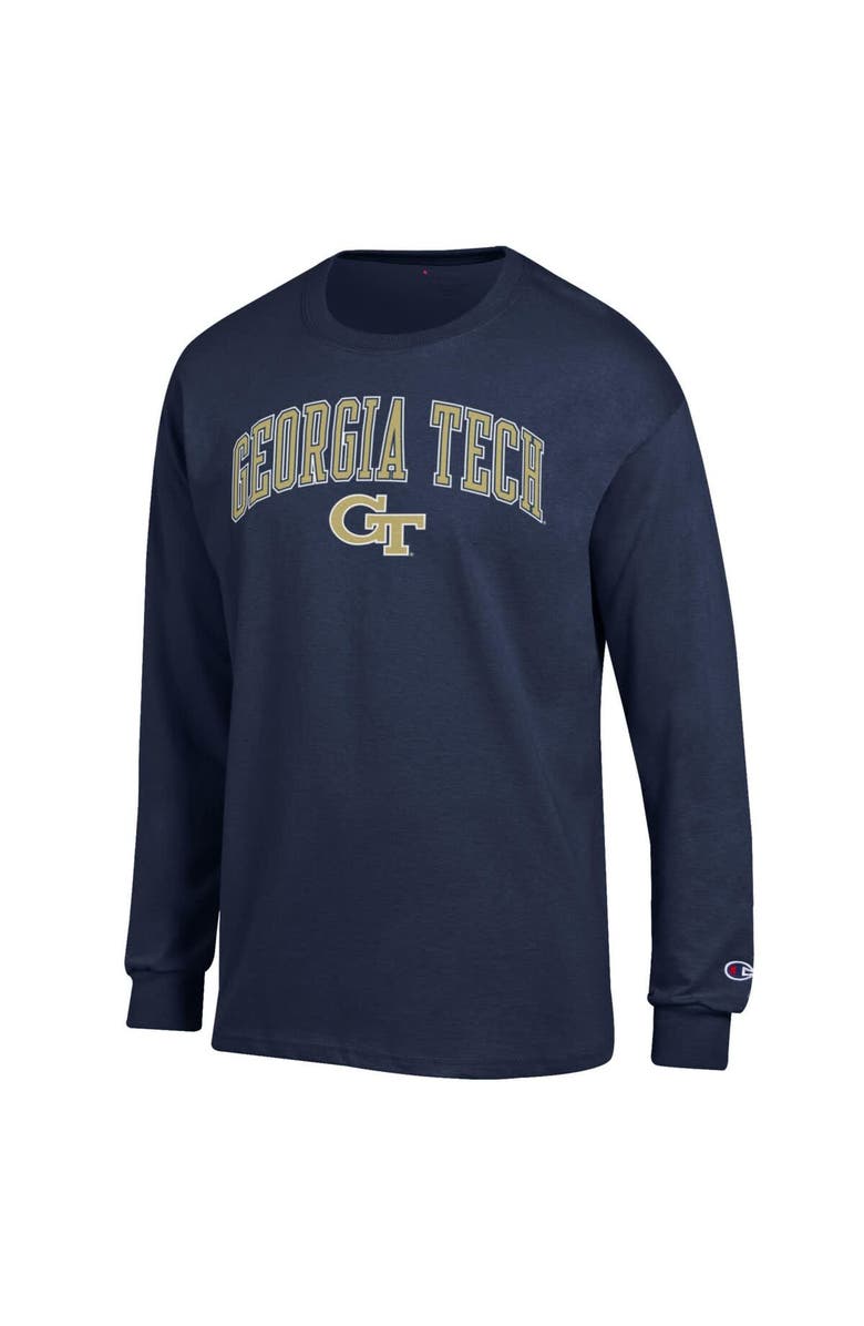 Champion Men's Champion Navy Georgia Tech Yellow Jackets Arch Over Logo Long Sleeve T-Shirt, Alternate, color, Navy