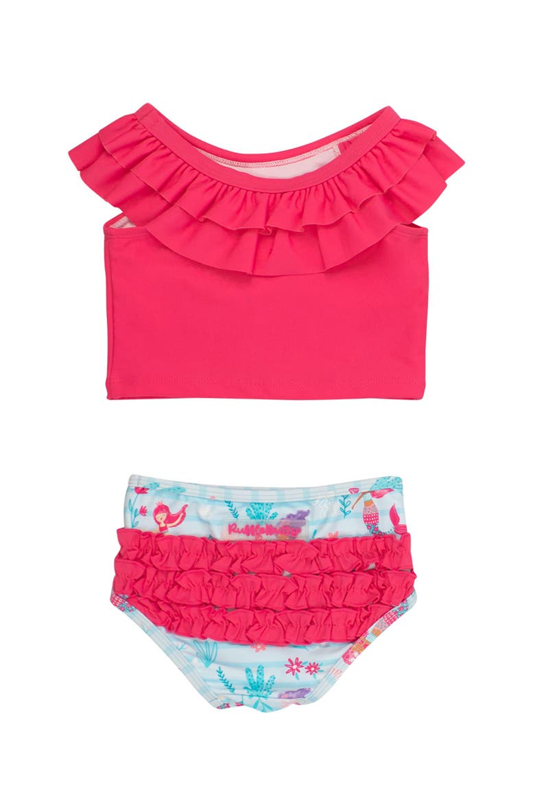 UPF50 Sun Protected Ruffle Tankini, Alternate, color, Blue Mermaid Princess
