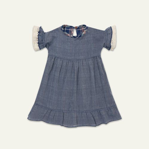 Lilly + Sid Organic Cotton Check Print Dress In Multi
