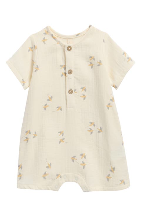 Bird Print Organic Cotton Romper (Baby)
