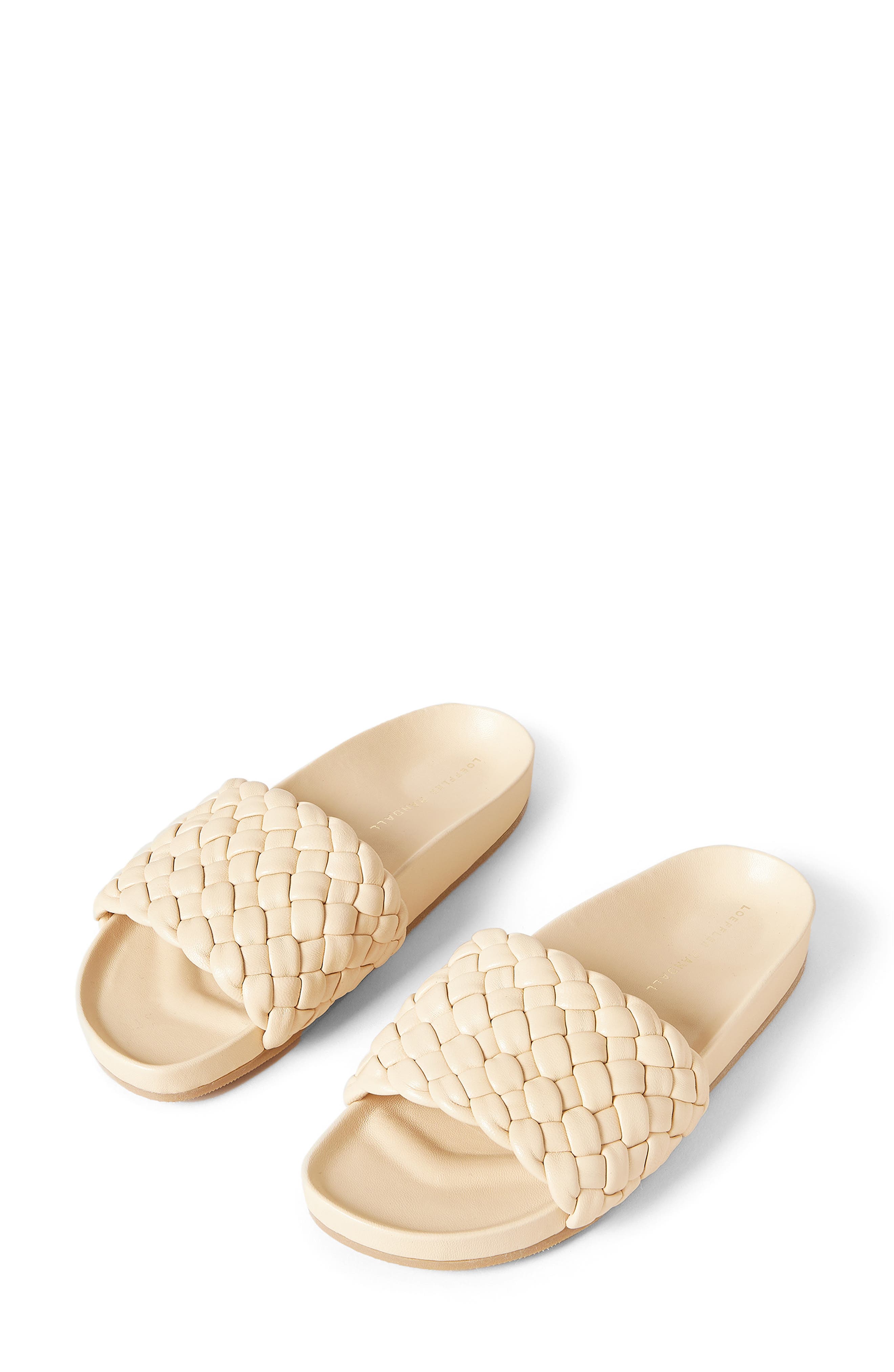 Sonnie Woven Slide Sandal, Alternate, color, ALMOND