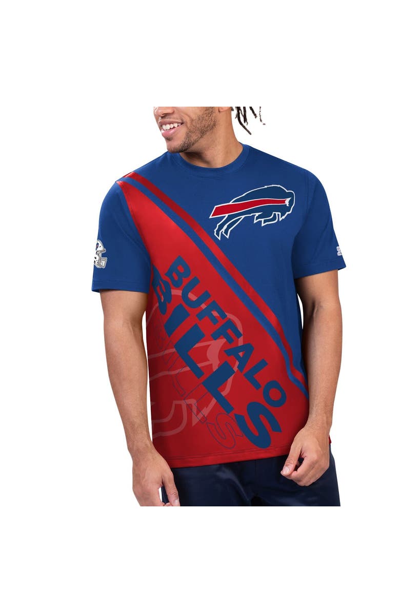 STARTER Men's Starter Royal/Red Buffalo Bills Finish Line Extreme Graphic T-Shirt, Alternate, color, 