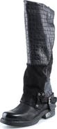 A.S.98 Perkins Croc Embossed Leather Boot