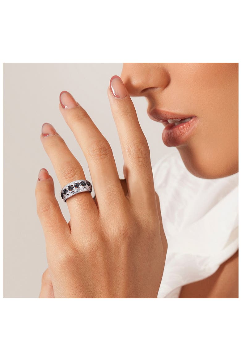 Black & White Diamond Ring - 0.09ctw, Alternate, color, BLACK