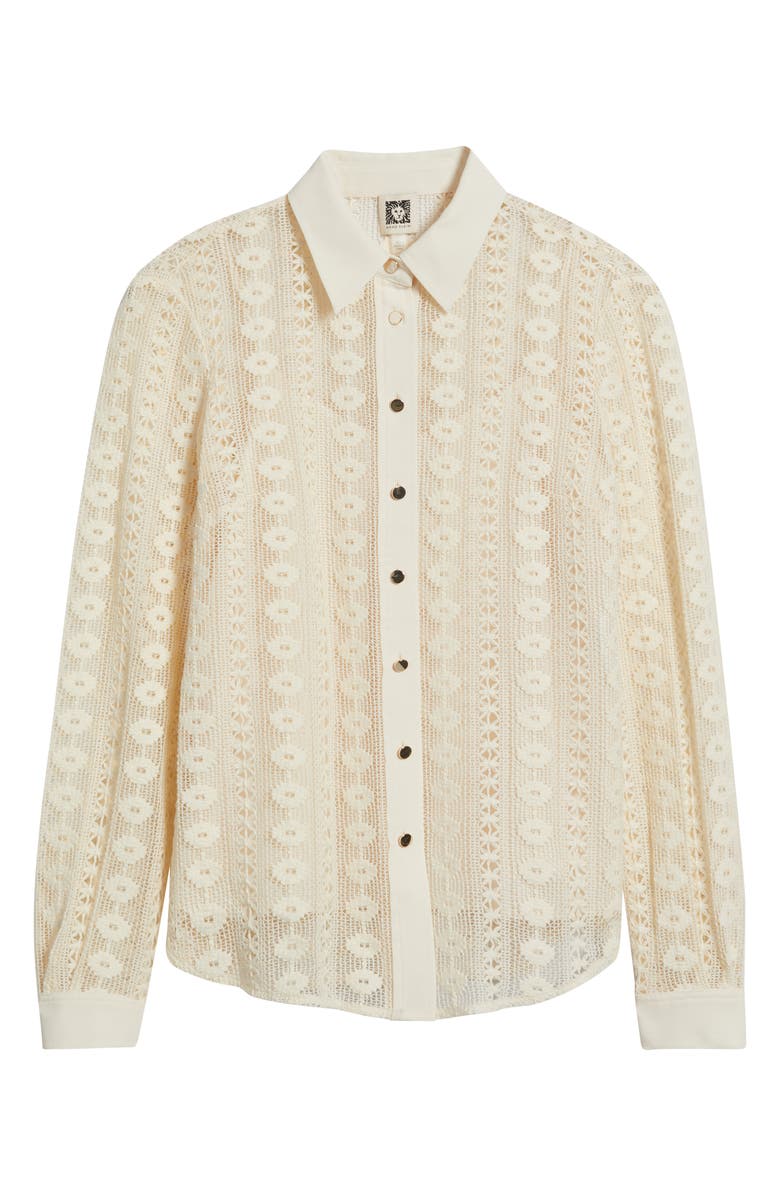 Anne Klein Open Stitch Shirt, Alternate, color, 