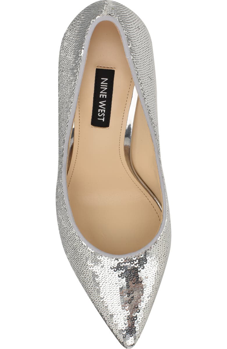 Nine West Fresh Pointed Toe Pump, Alternate, color, Silver Sequin