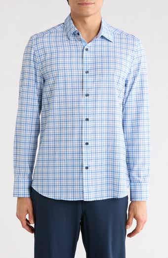Slim Fit Plaid Stretch Button-Up Shirt