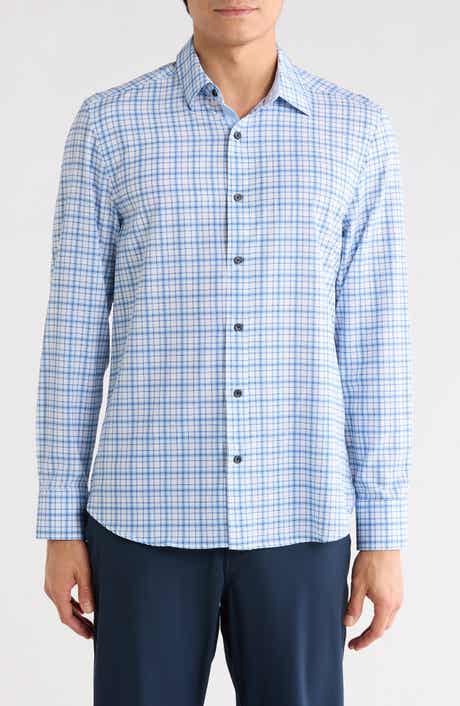 CONSTRUCT Slim Fit Plaid Stretch Button-Up Shirt