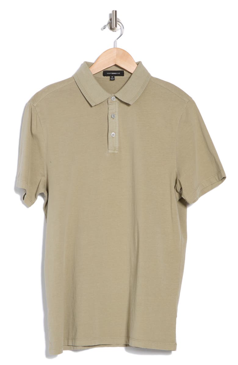 WESTZEROONE Fasial Cotton Polo, Alternate, color, Laurel Oak