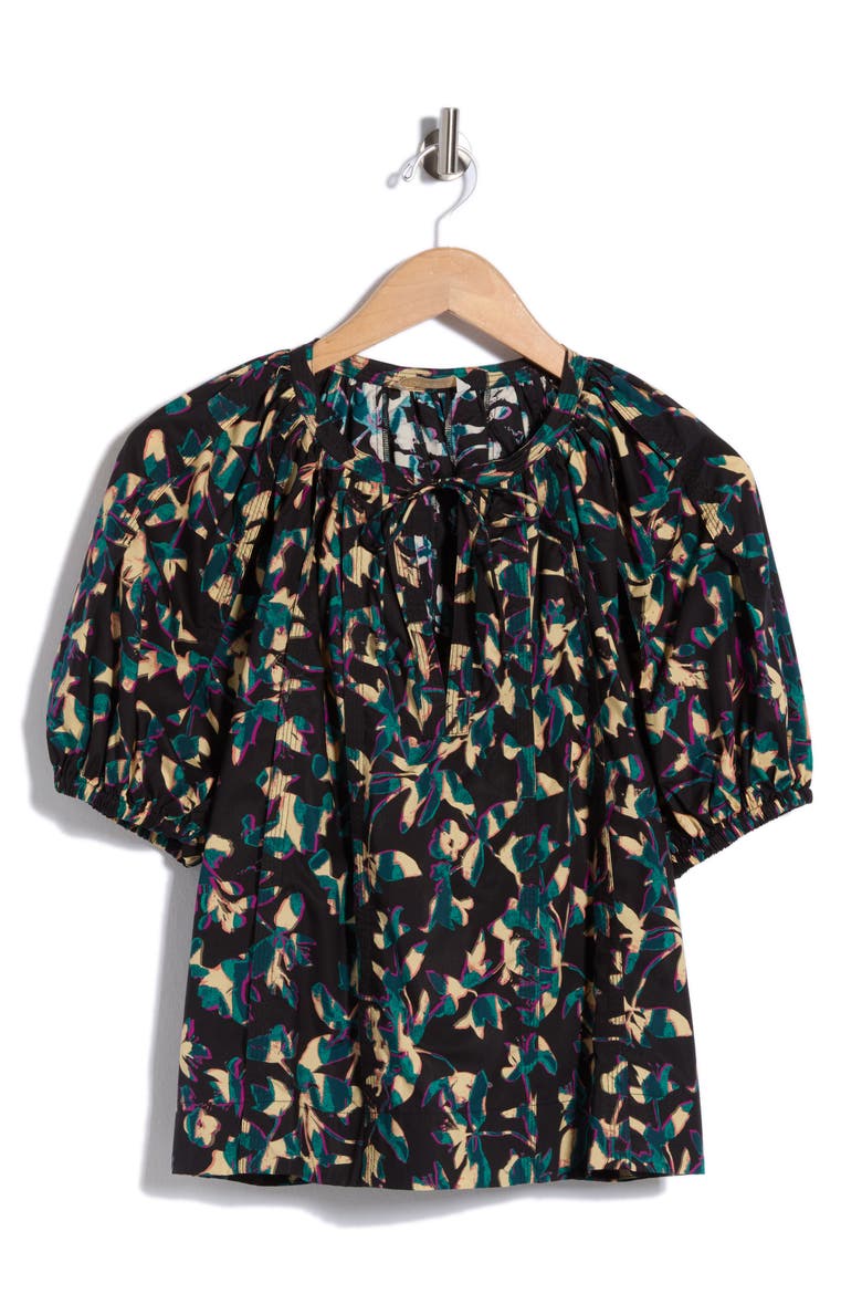 Loli Split Neck Cotton Top, Main, color, KALEIDOSCOPE