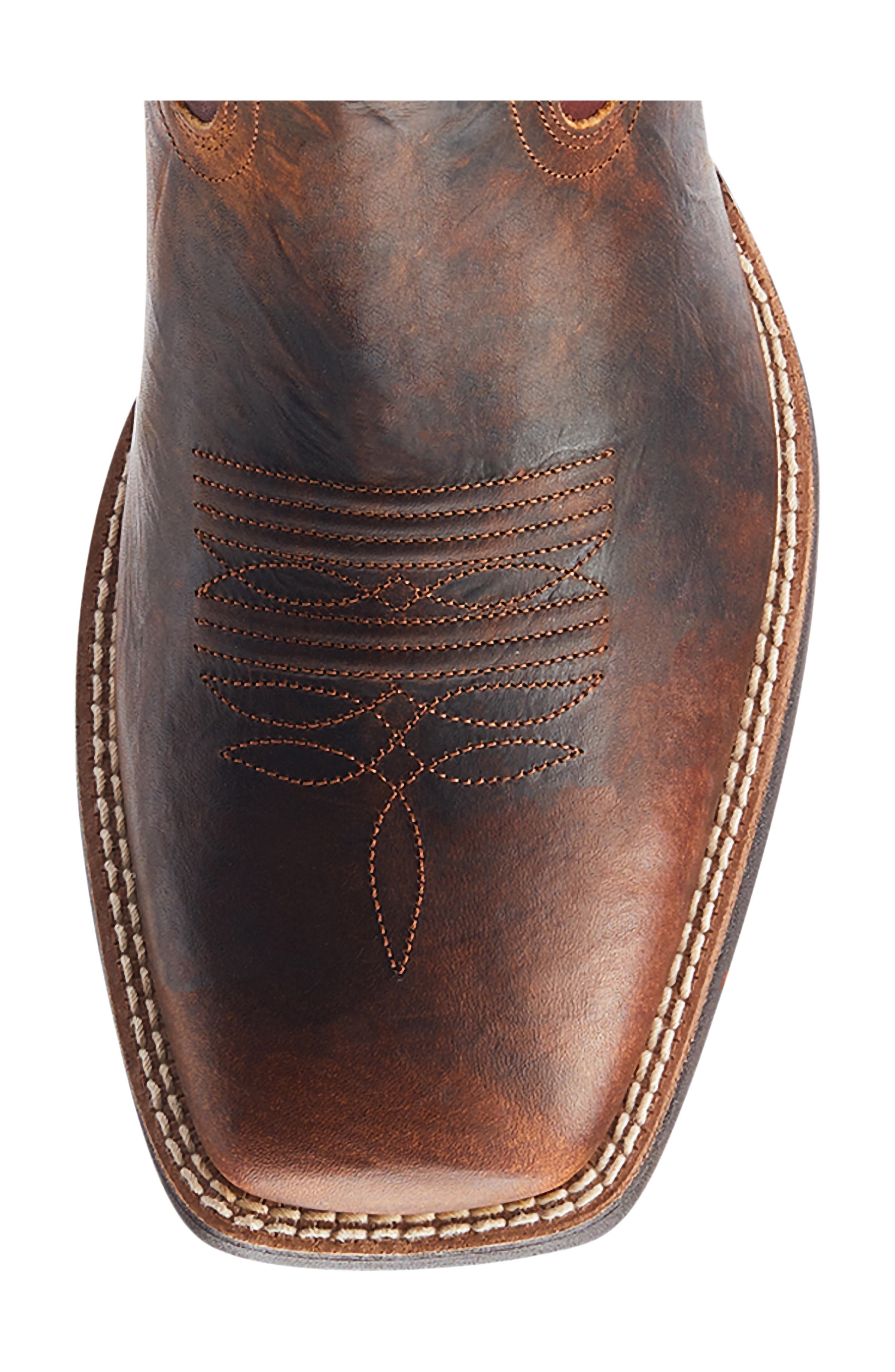 Pay Window Bartop Leather Western Boot, Alternate, color, COGNAC