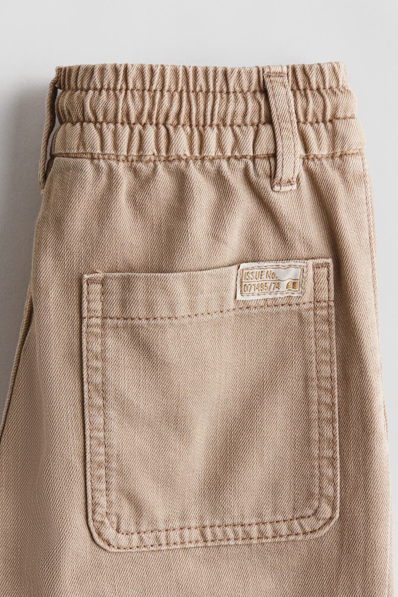 Washed Cotton Twill Pants, Alternate, color, Beige