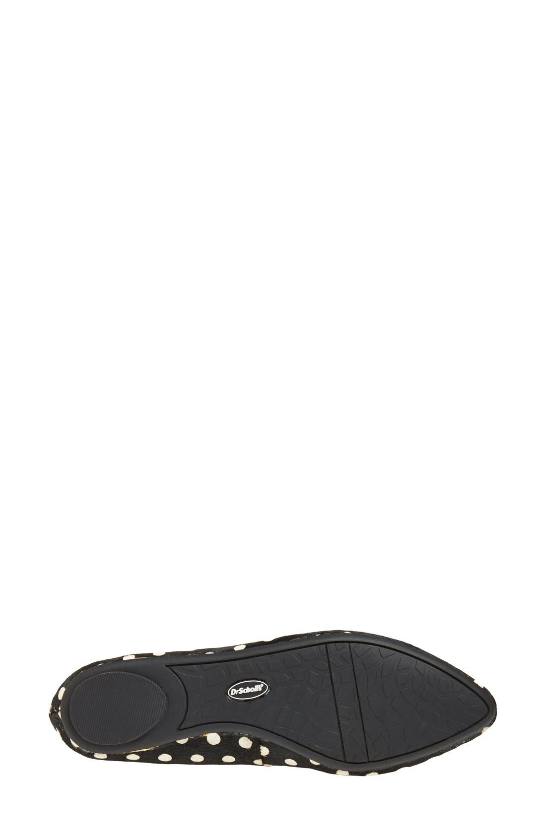 'Really' Calf Hair Flat, Alternate, color, BLACK/ WHITE DOT
