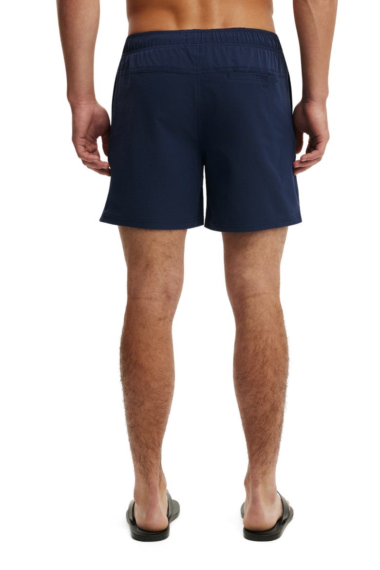 Men's Stretch Swim Short, Alternate, color, Navy Seersucker