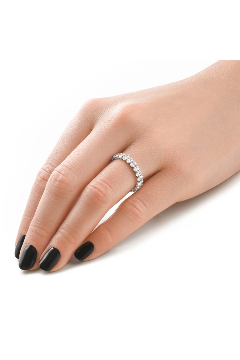 14k Gold 2.25ct Oval Diamond Eternity Ring, Alternate, color, 14k White Gold