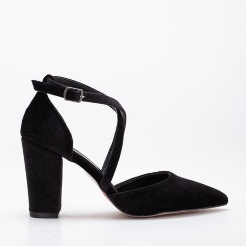 Forever & Always Shoes Women's Sina - Black Velvet High Heels In Black Velvet