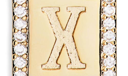 Leith Initial Pendant Necklace In X- Clear- Gold
