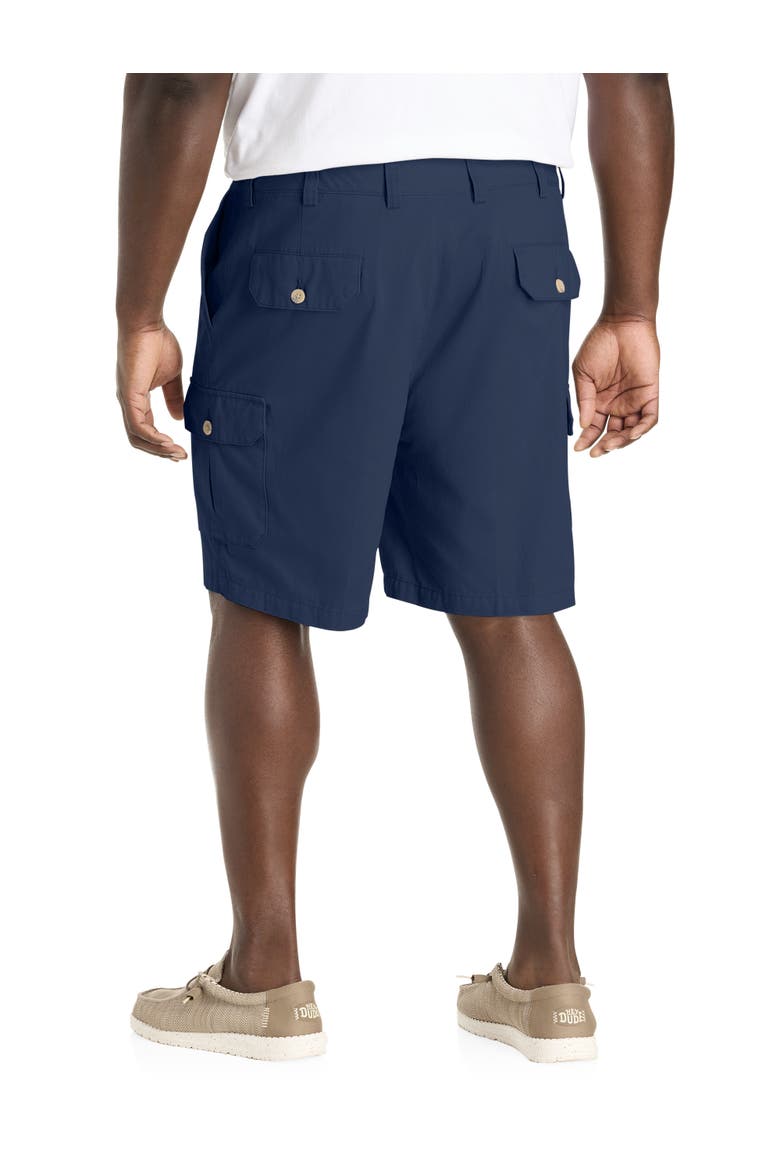 Big & Tall Continuous Comfort Cotton Cargo Shorts, Alternate, color, NAVY