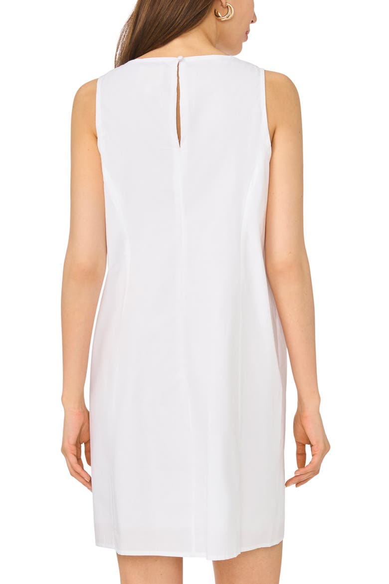 Sleeveless A-Line Minidress, Alternate, color, BRIGHT WHITE/ULTRA WHITE