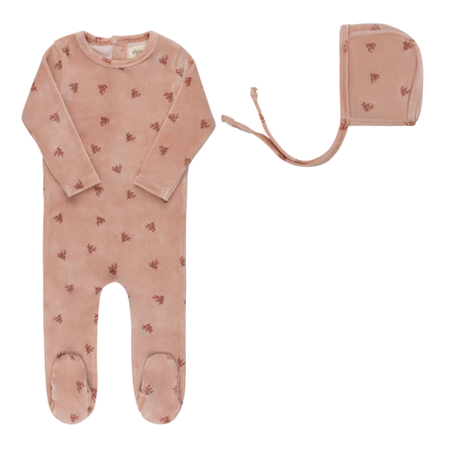 Ely's & Co. Velour Leaf Pattern Collection In Multi