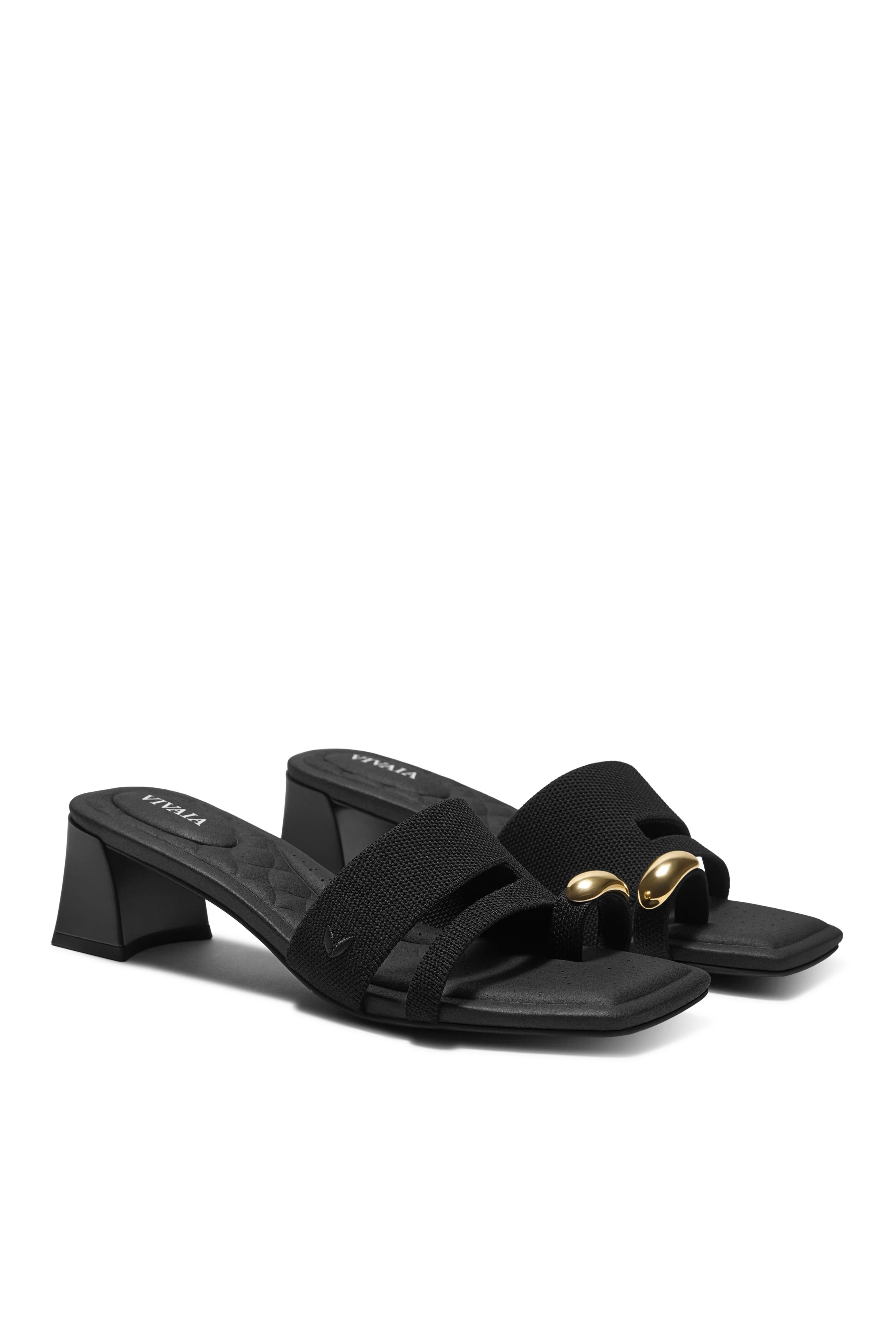 Jayna Square-Toe Toe Ring Sandals, Main, color, BLACK
