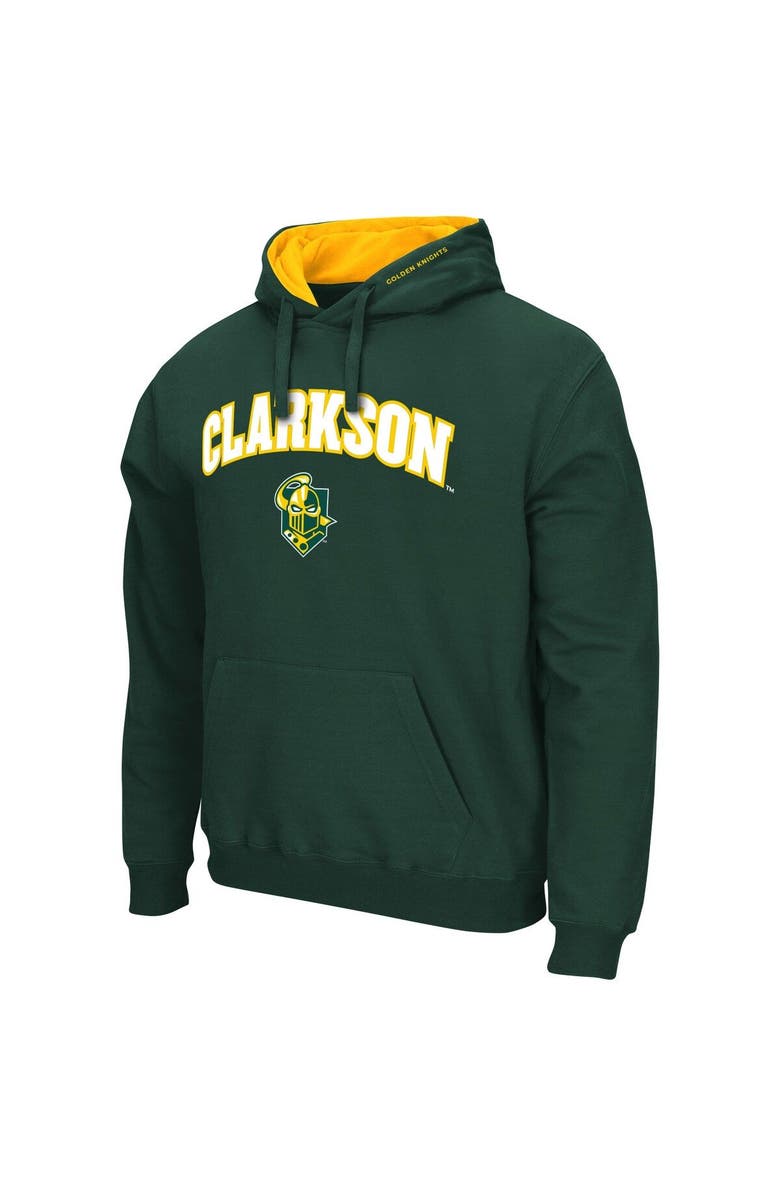COLOSSEUM Men's Colosseum Green Clarkson Golden Knights Arch & Logo 3.0 Pullover Hoodie, Alternate, color, Green