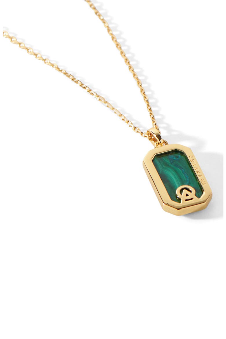 The Tessa Tag Necklace, Alternate, color, Malachite