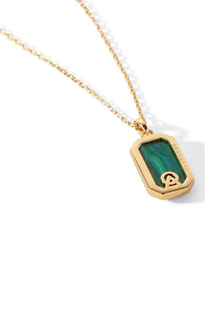 Ora Ana The Tessa Tag Necklace, Alternate, color, Malachite